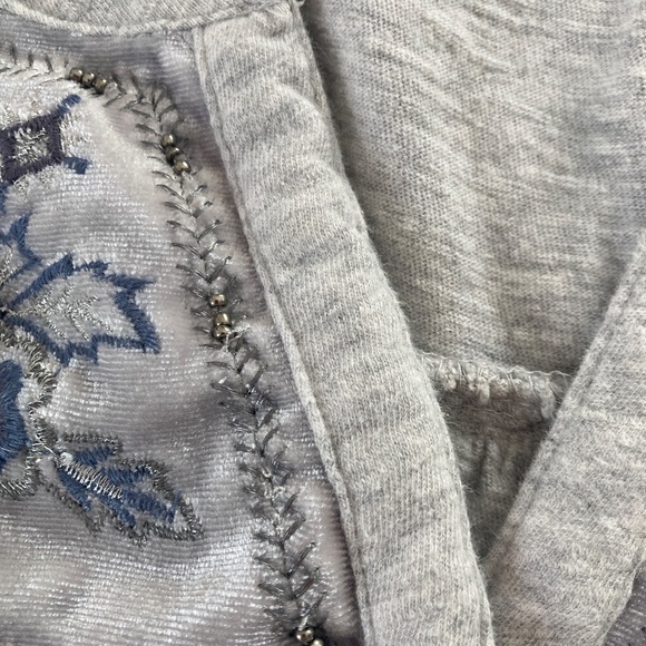 Style & Co Cotton Sweater Embellished velour and beaded bodice Size L - Picture 5 of 7